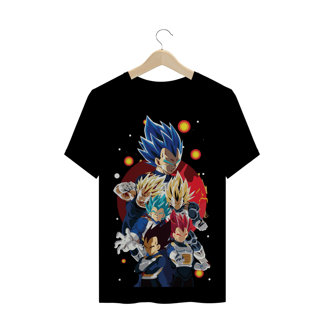 Nome do produto: Camiseta dragon ball Vegeta transformações
