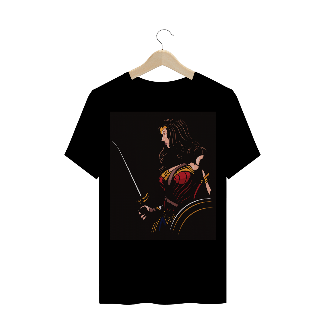 Nome do produto: Camiseta Preta da Mulher Maravilha 