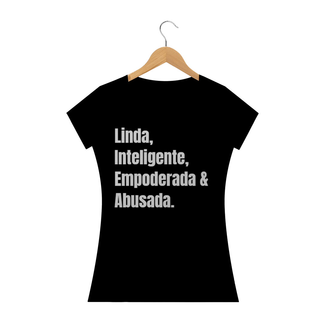 Nome do produto  Camiseta Baby Look Abusada Preta