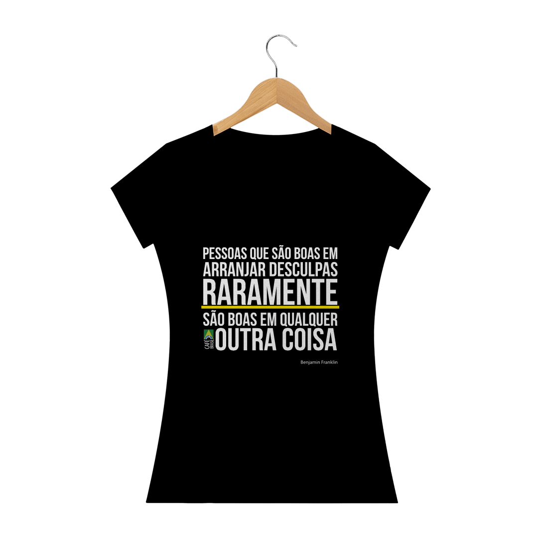 Nome do produto: Camiseta Frase Benjamin Franklin Feminina