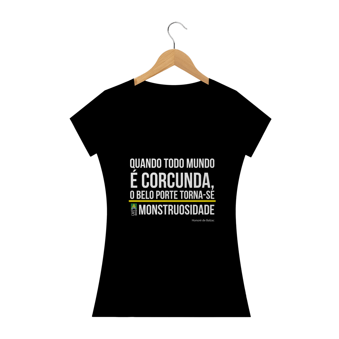 Nome do produto: Camiseta Frase Honoré de Balzac Feminina