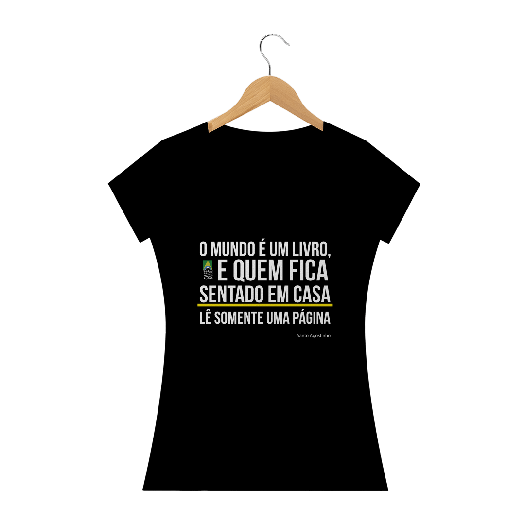 Nome do produto: Camiseta Frase Santo Agostinho Feminina