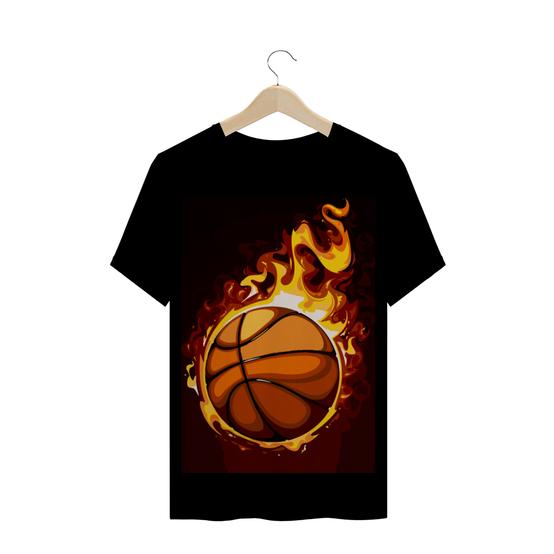 Nome do produto: Camiseta Bola de basquete pegando fogo 