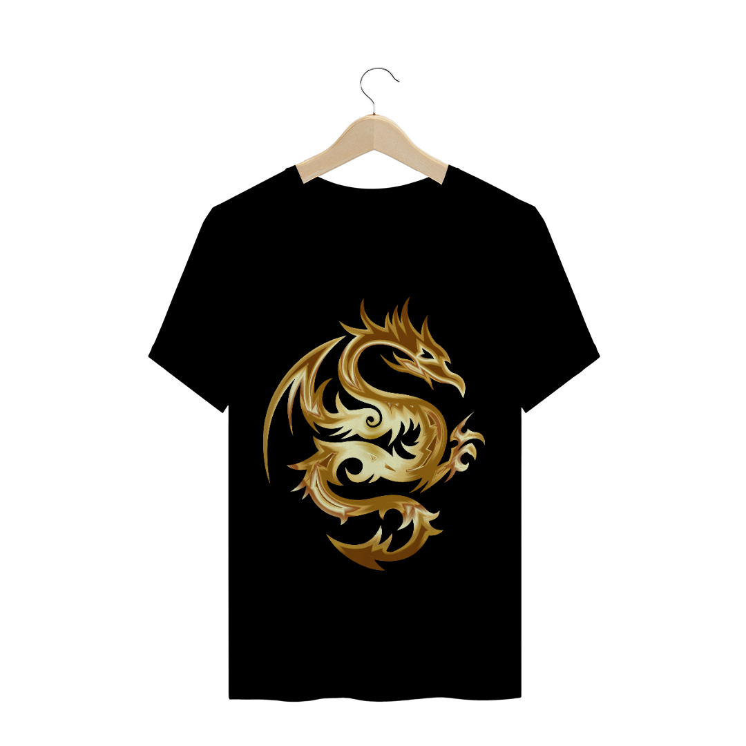 Nome do produto: Camiseta Dragão Dourado
