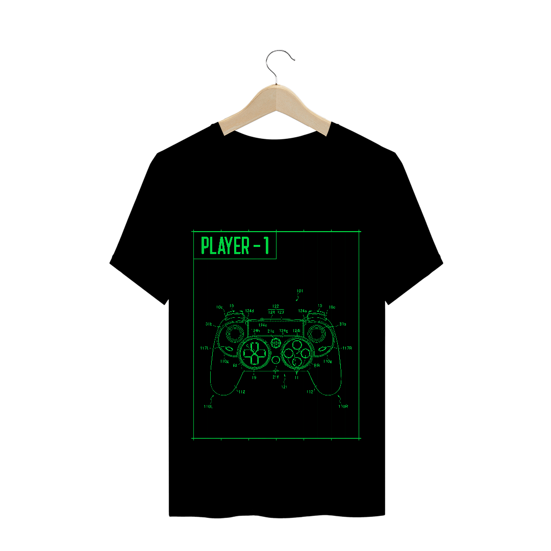 Nome do produto: Camiseta Player 1 Controle Numeros