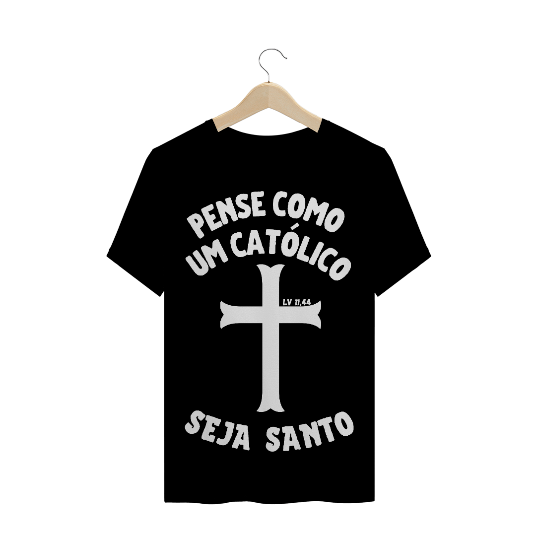 Nome do produto: T-Shirt Plus Size Seja Santo Branco