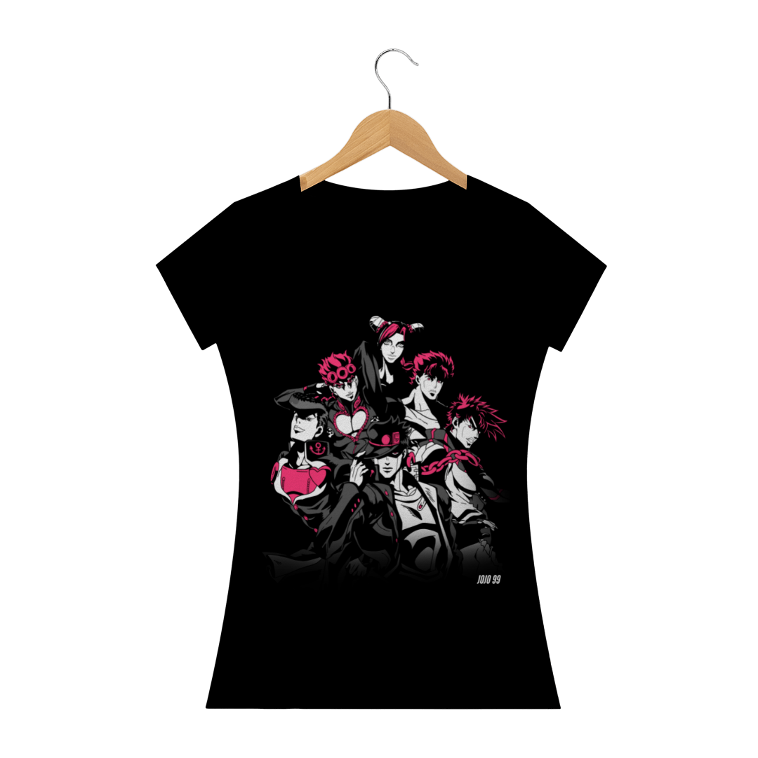 Nome do produto: Camiseta Jonathan, Joseph, Jotaro, Josuke, Giorno e Jolyne (Todos os Joestar) - JoJo\'s Bizarre Adventure (VERSÃO ALTERNATIVA)