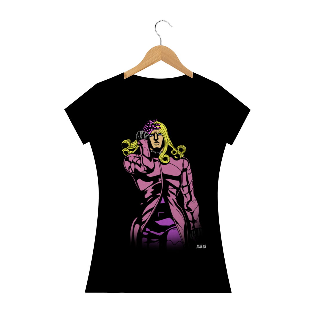 Nome do produto: Camiseta Feminina Funny Valentine - JoJo\'s Bizarre Adventure Part 7: Steel Ball Run