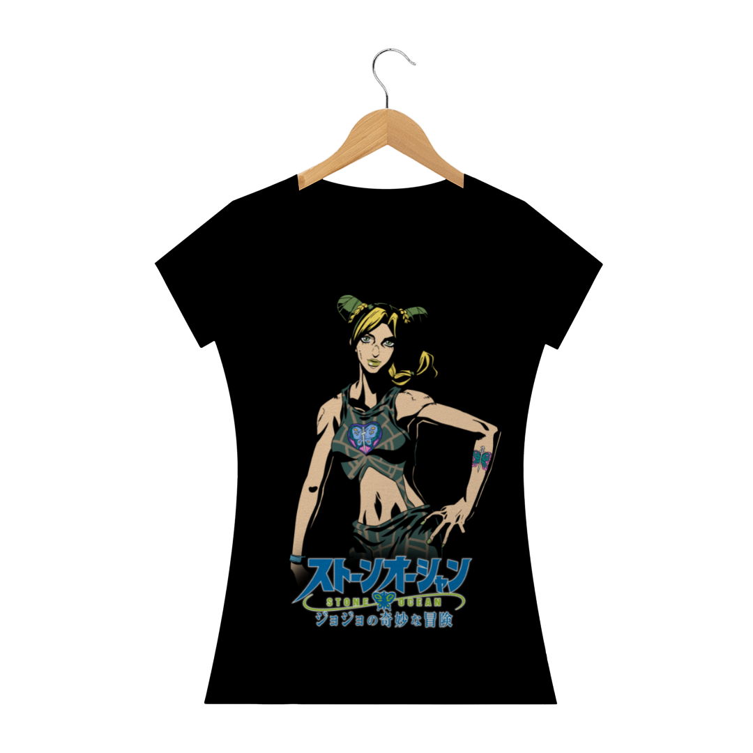 Nome do produto: Camiseta Feminina Jolyne Cujoh - JoJo\'s Bizarre Adventure Part 6: Stone Ocean