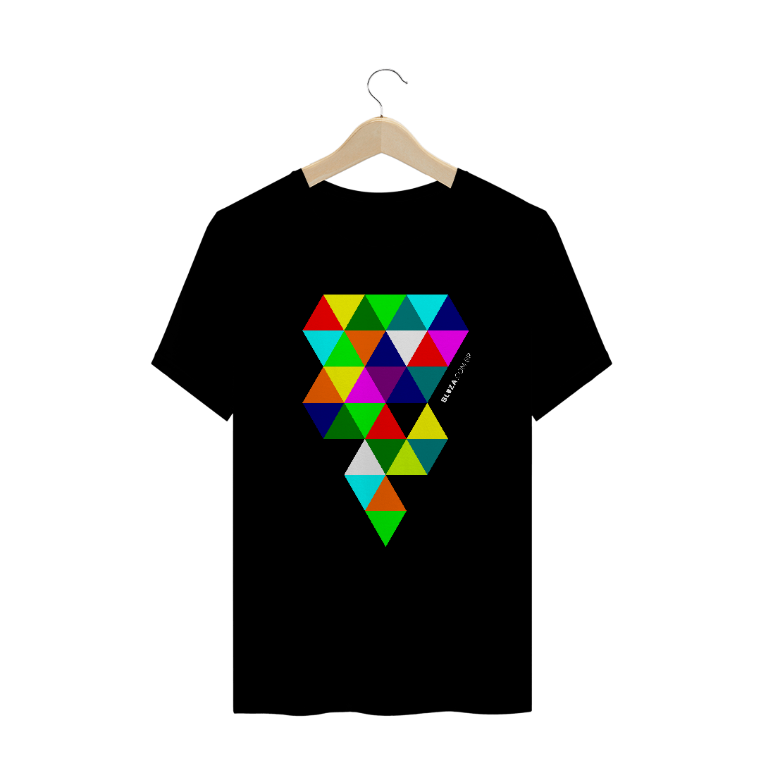 Nome do produto  Triângulos Coloridos, Camiseta Masculina, Bluza.com.br