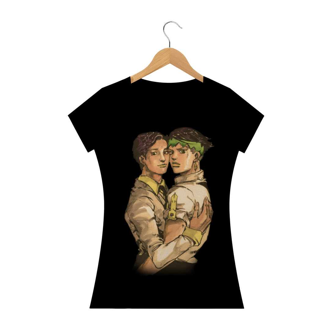Nome do produto: Camiseta Feminina Roshan Kishibe e Hirohiko Araki - JoJo\'s Bizarre Adventure Part 4: Diamond is Unbreakable