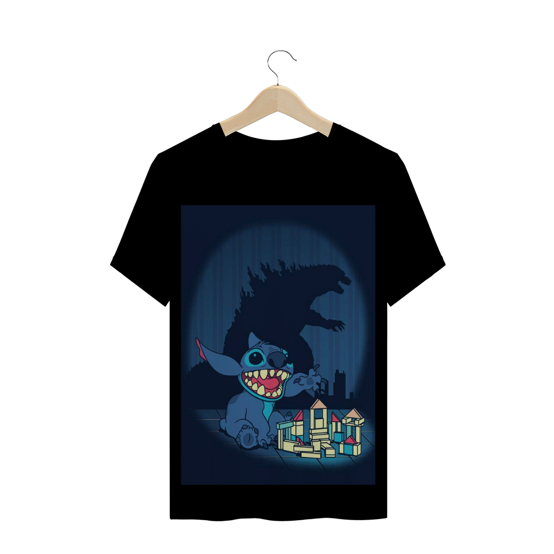 Nome do produto: camiseta masculina Stitch - Godzilla
