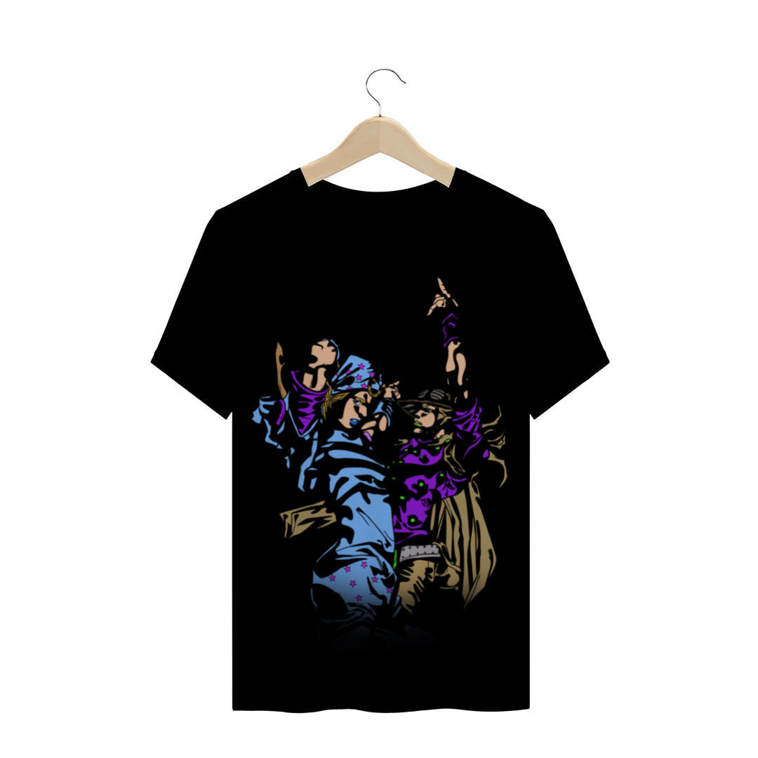 Nome do produto: Camiseta Johnny Joestar e Gyro Zeppeli - JoJo\'s Bizarre Adventure Part 7: Steel Ball Run