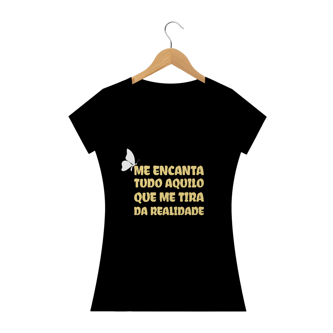 Nome do produto: Camiseta Frase Me Encanta Feminina