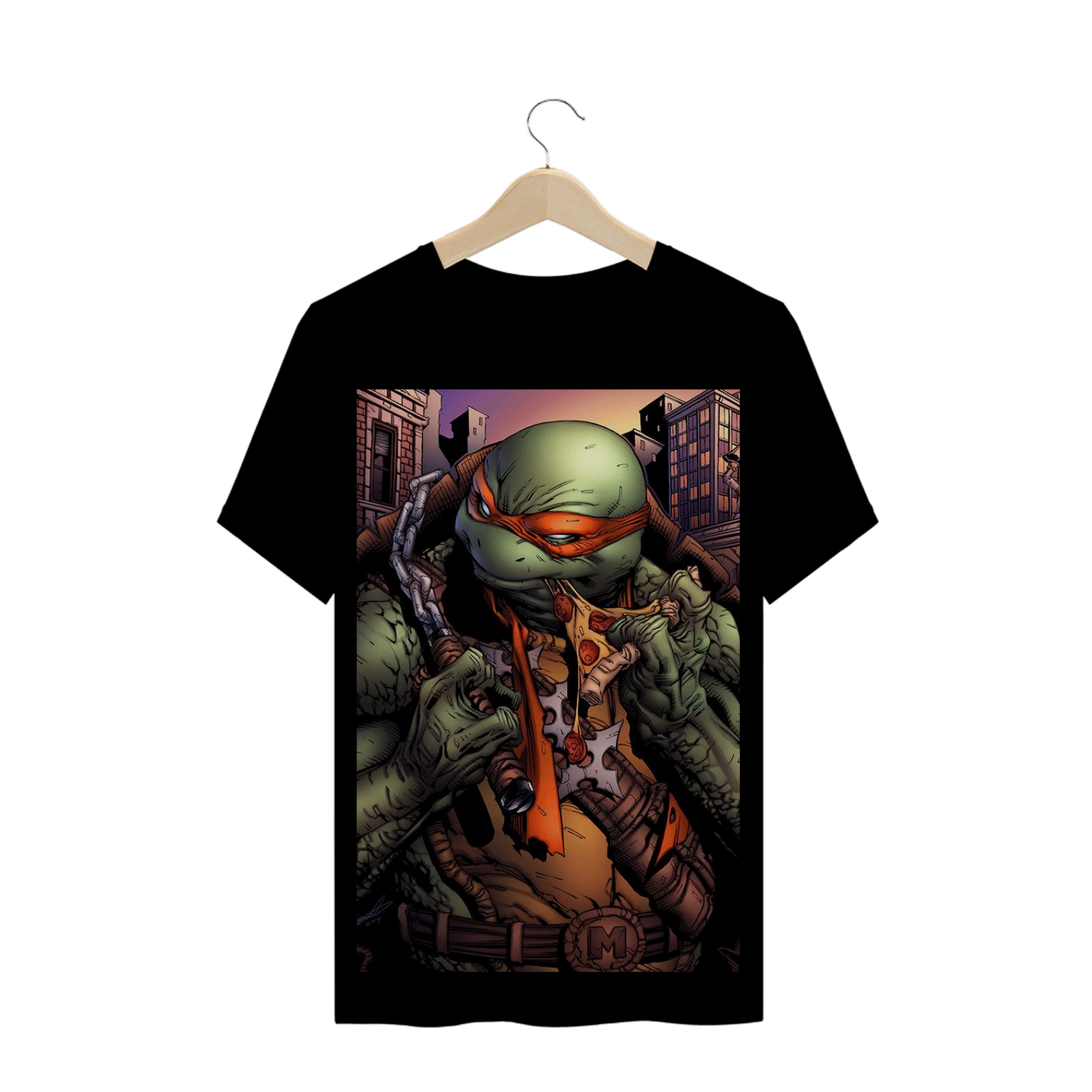 Nome do produto: camiseta masculina Tartarugas ninja - Michelangelo