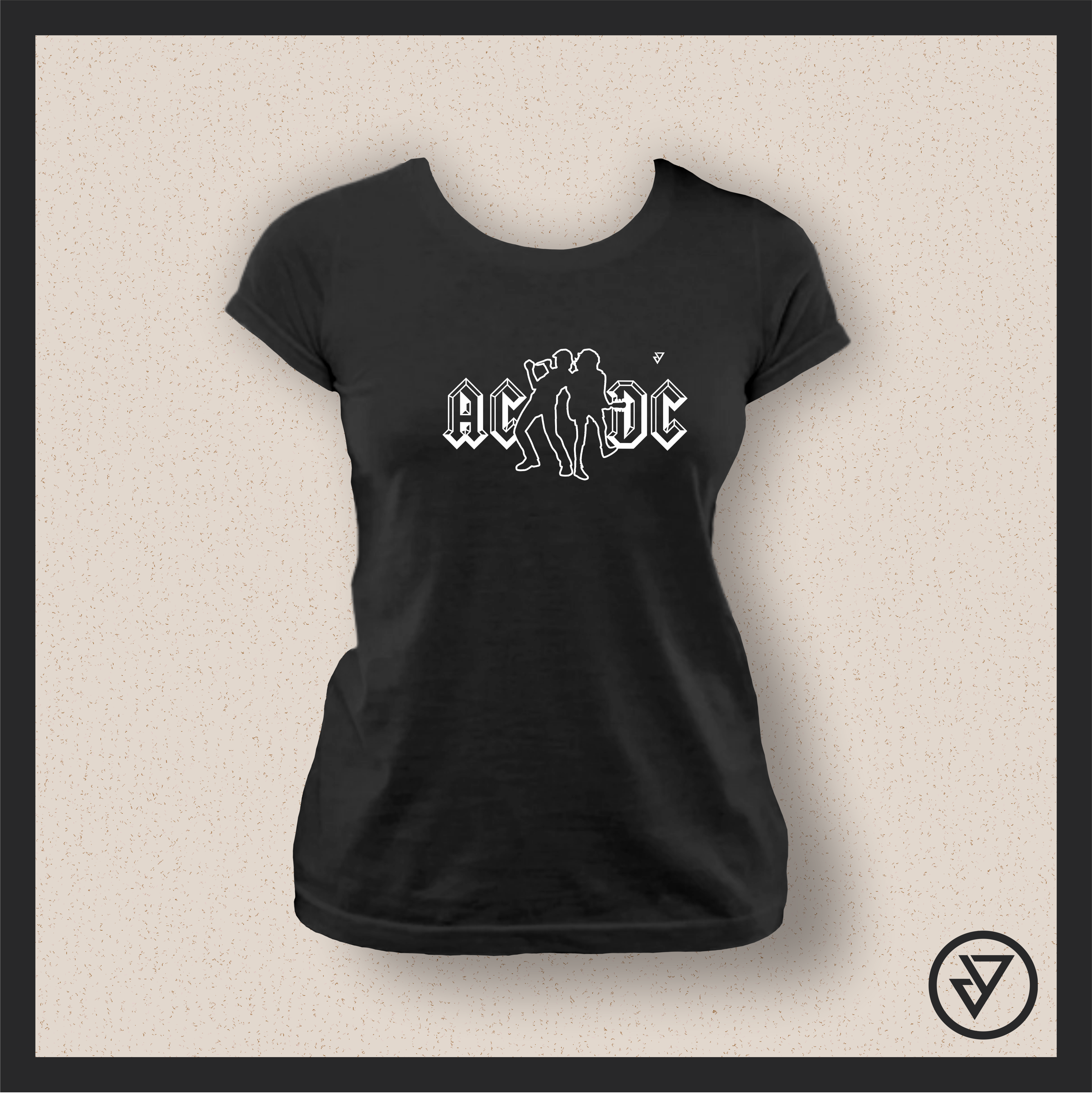 Nome do produto: Camisa Feminina AC/DC - Preta