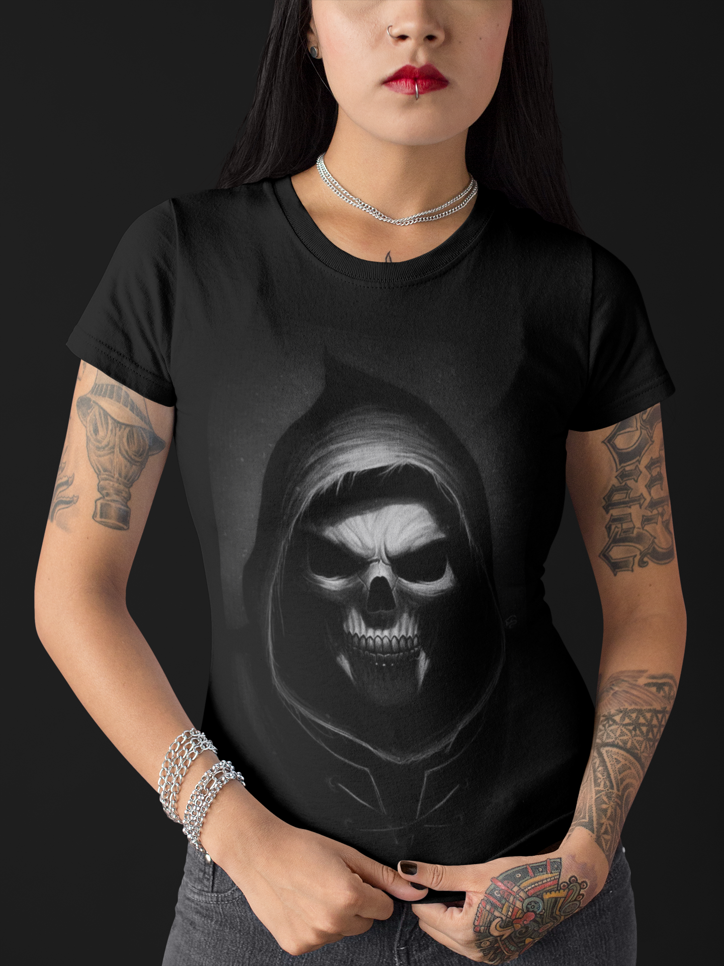 Nome do produto: Baby Look Exú Caveira 