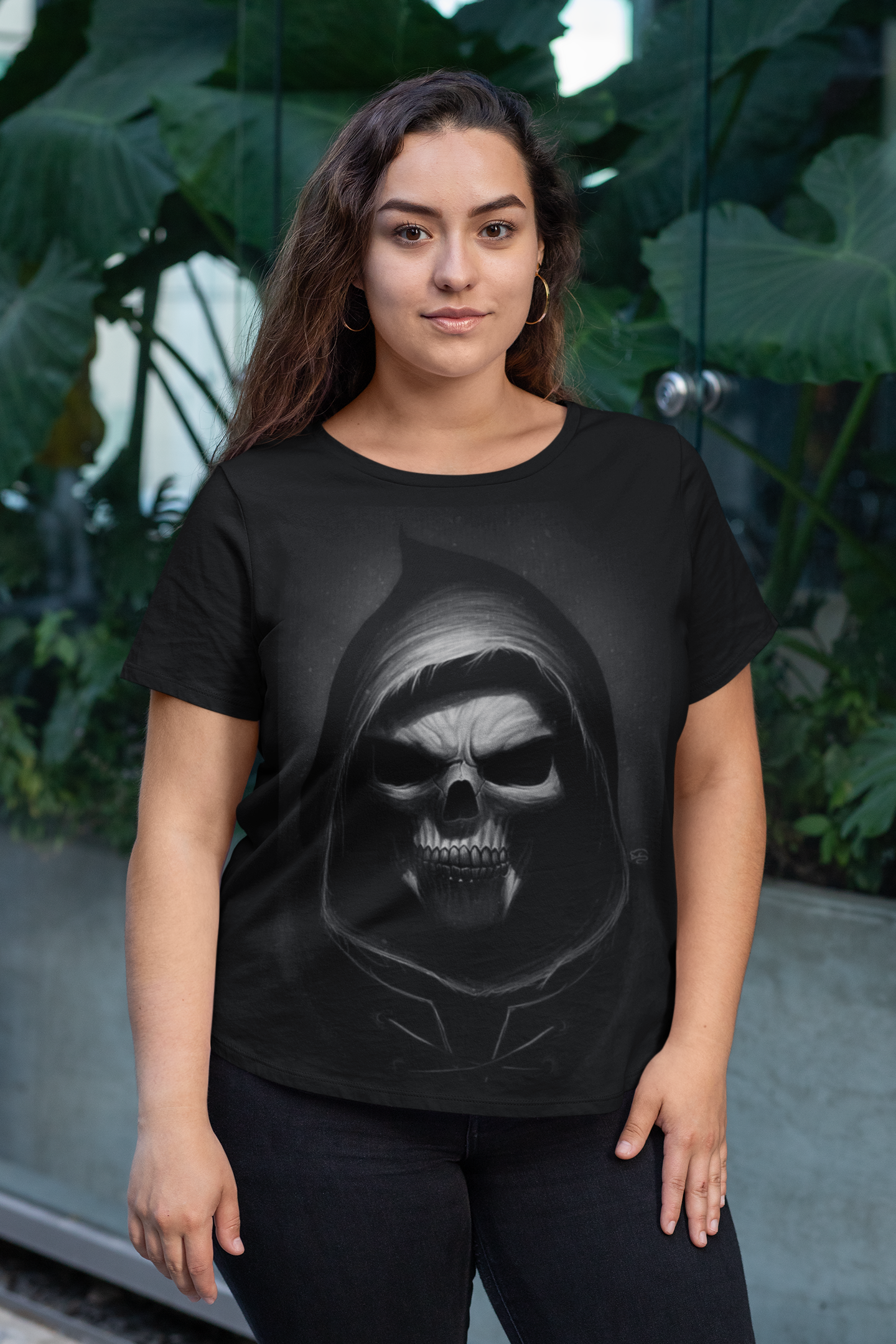 Nome do produto: Camiseta Exú Caveira (Modelo Plus Size)