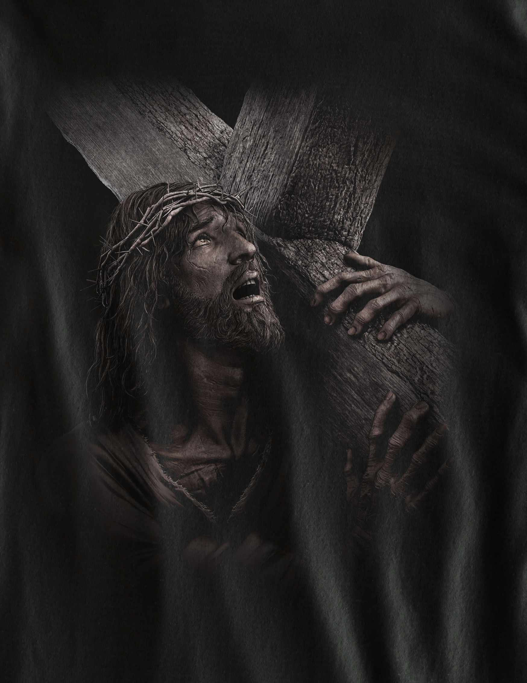 Nome do produto: Camiseta Jesus e o calvário - (unissex)