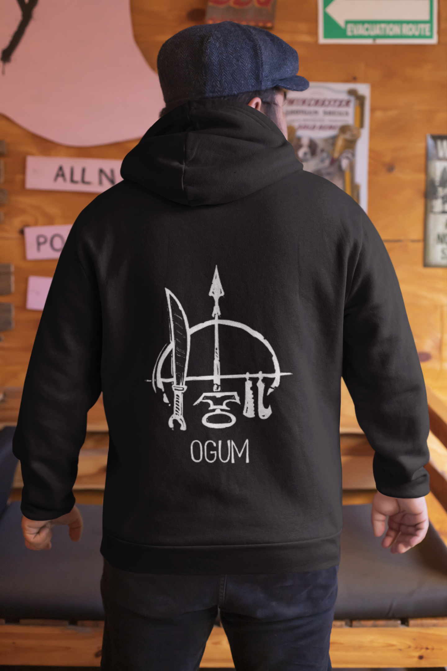 Nome do produto: Moletom de Zíper Unisex Orixá Ogum 
