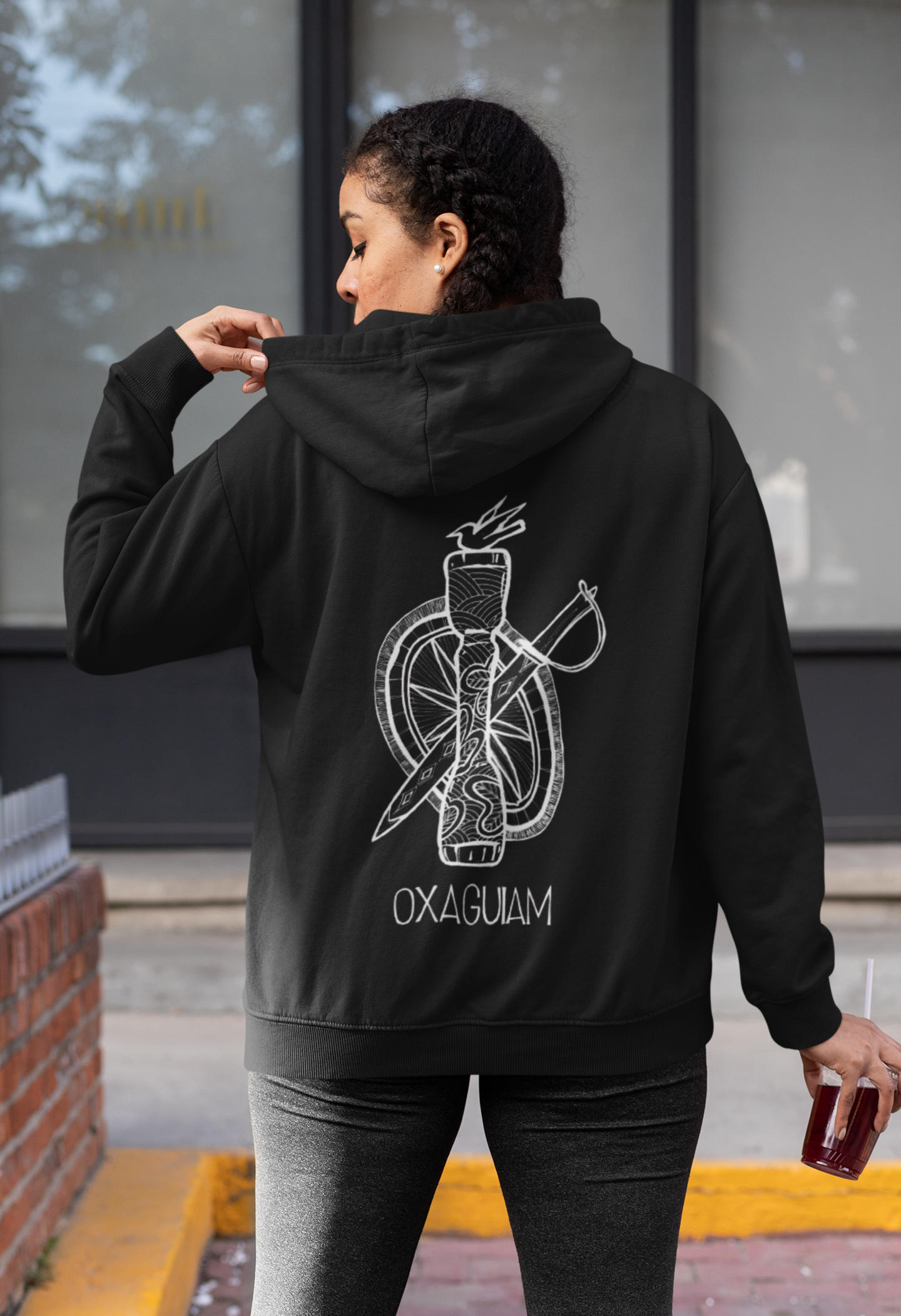 Nome do produto: Moletom de Zíper Unisex Orixá Oxaguiam 