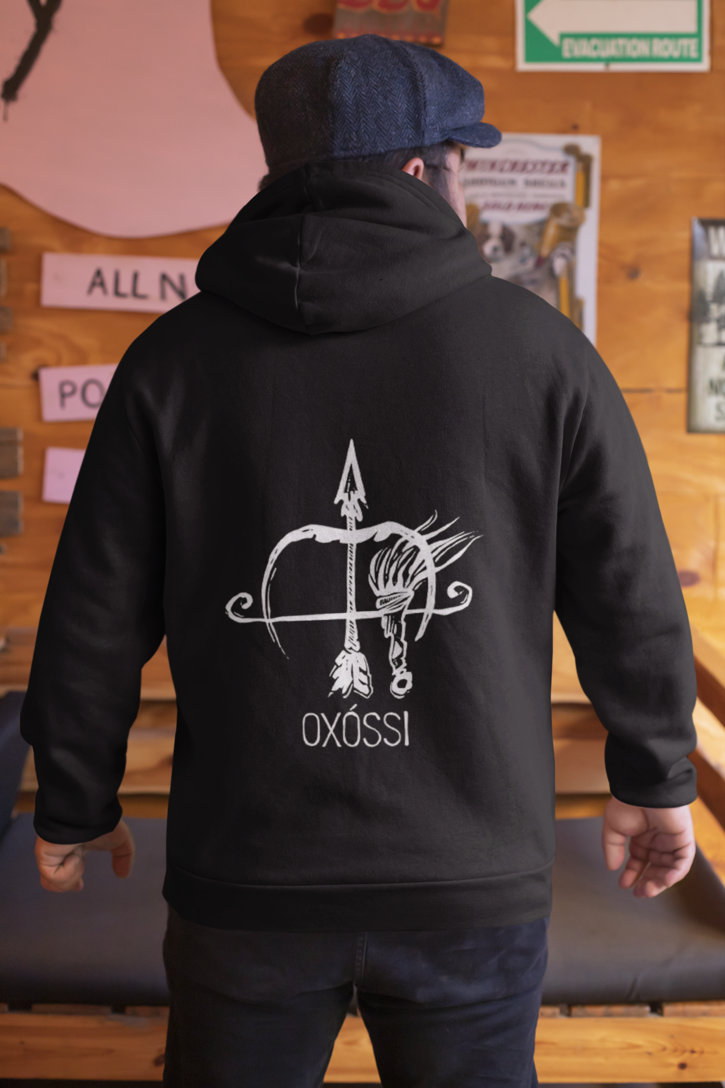 Nome do produto: Moletom de Zíper Unisex Orixá Oxóssi 