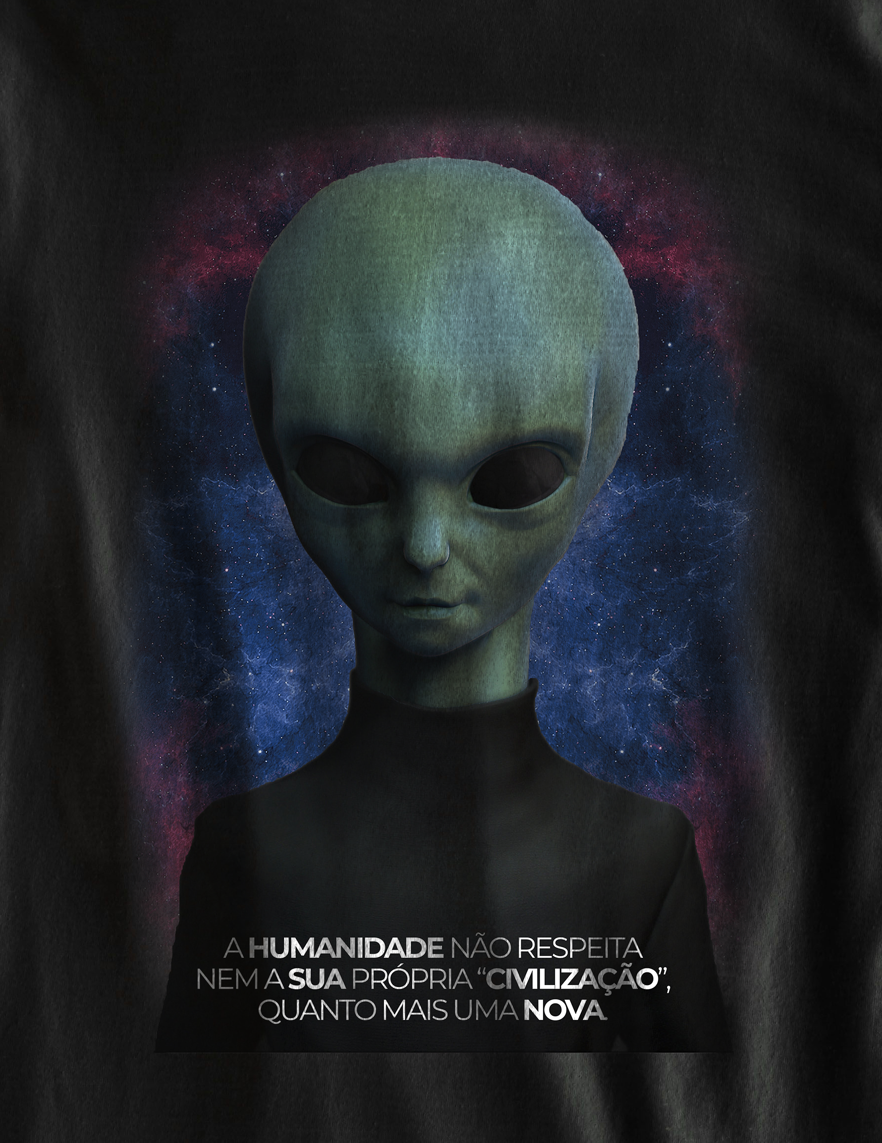 Nome do produto: Camiseta Alien e a Civilização