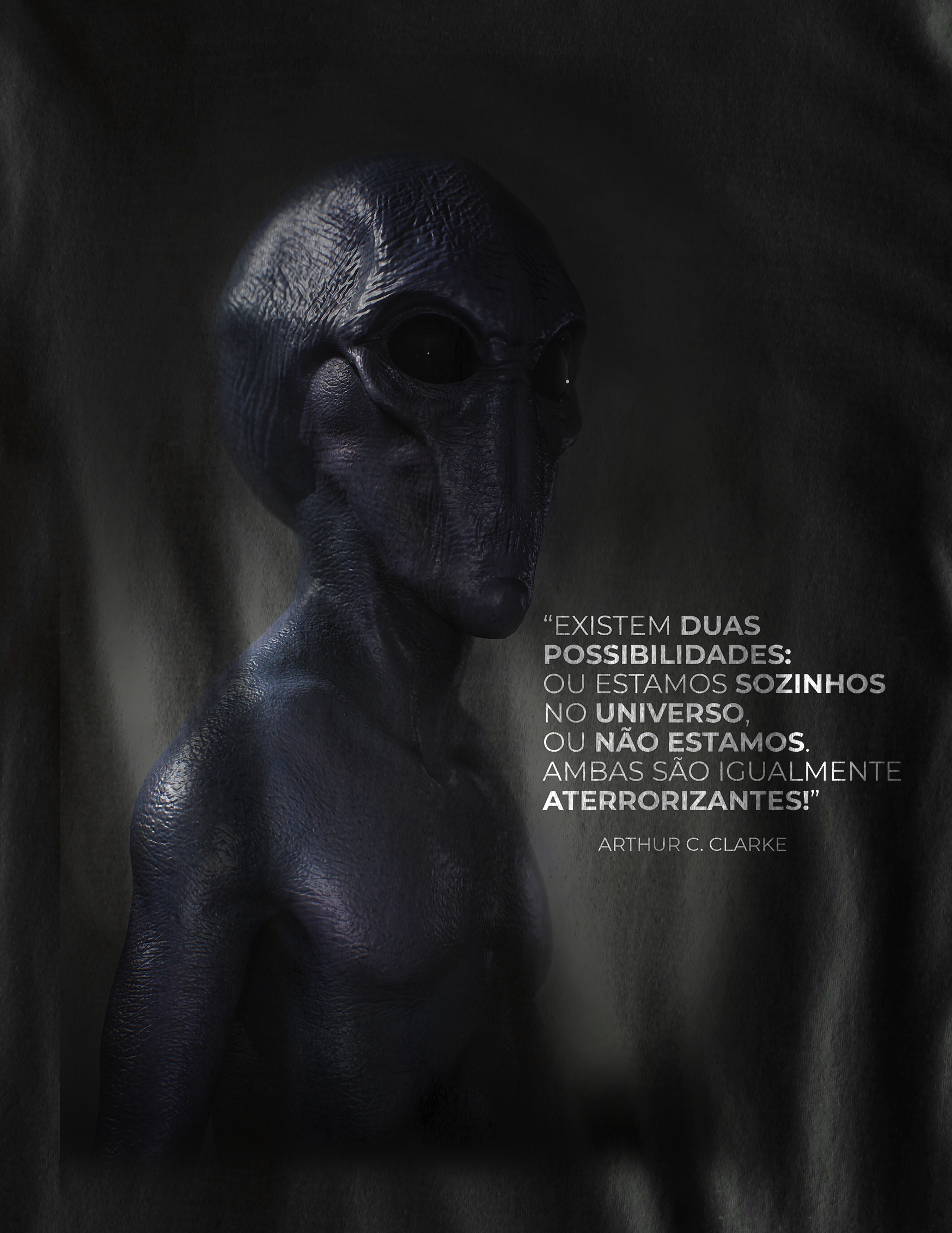 Nome do produto: Camiseta Estamos sós no Universo? - (unissex)