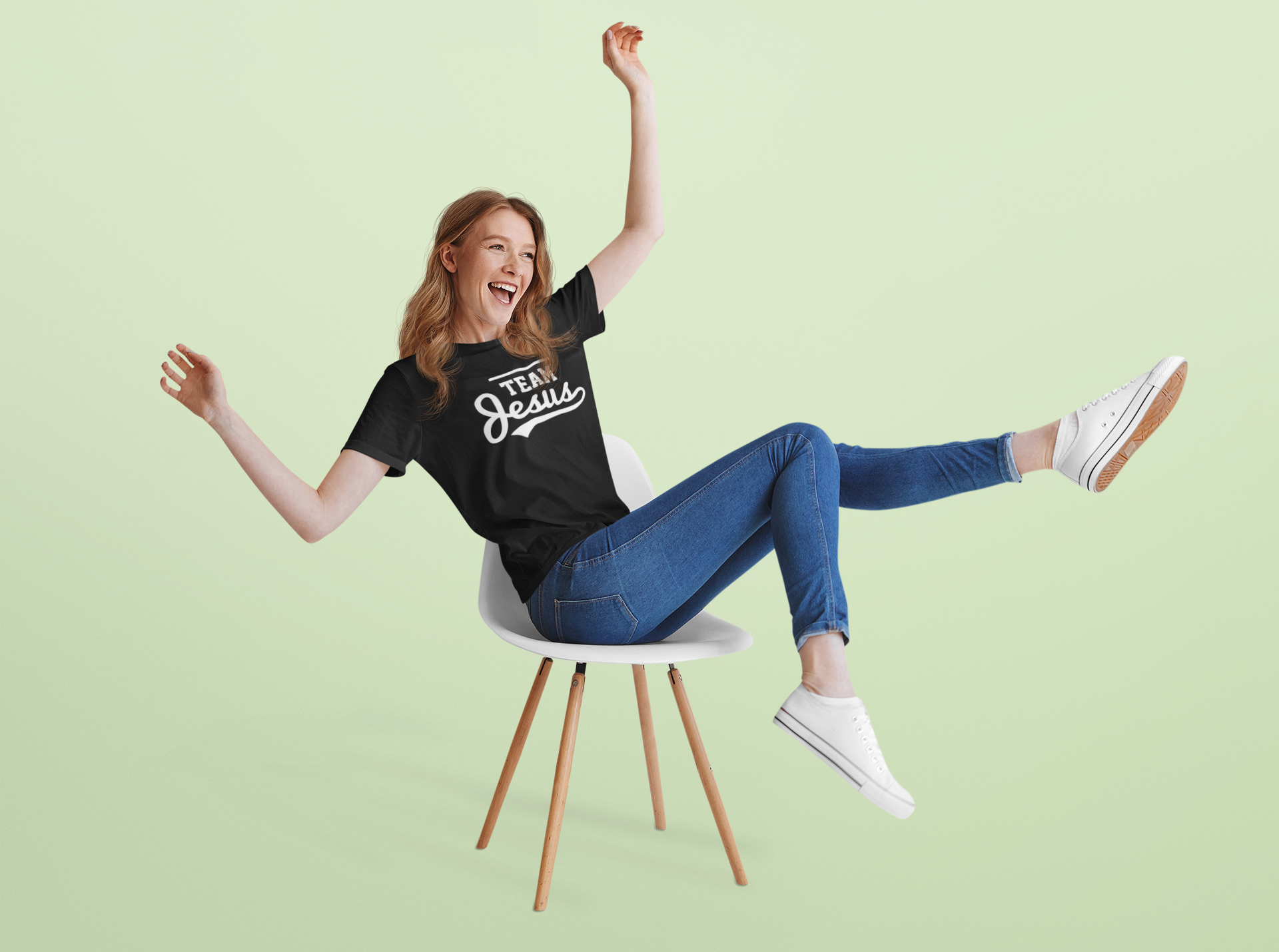 Nome do produto: Camiseta Feminina Cristã Team Jesus