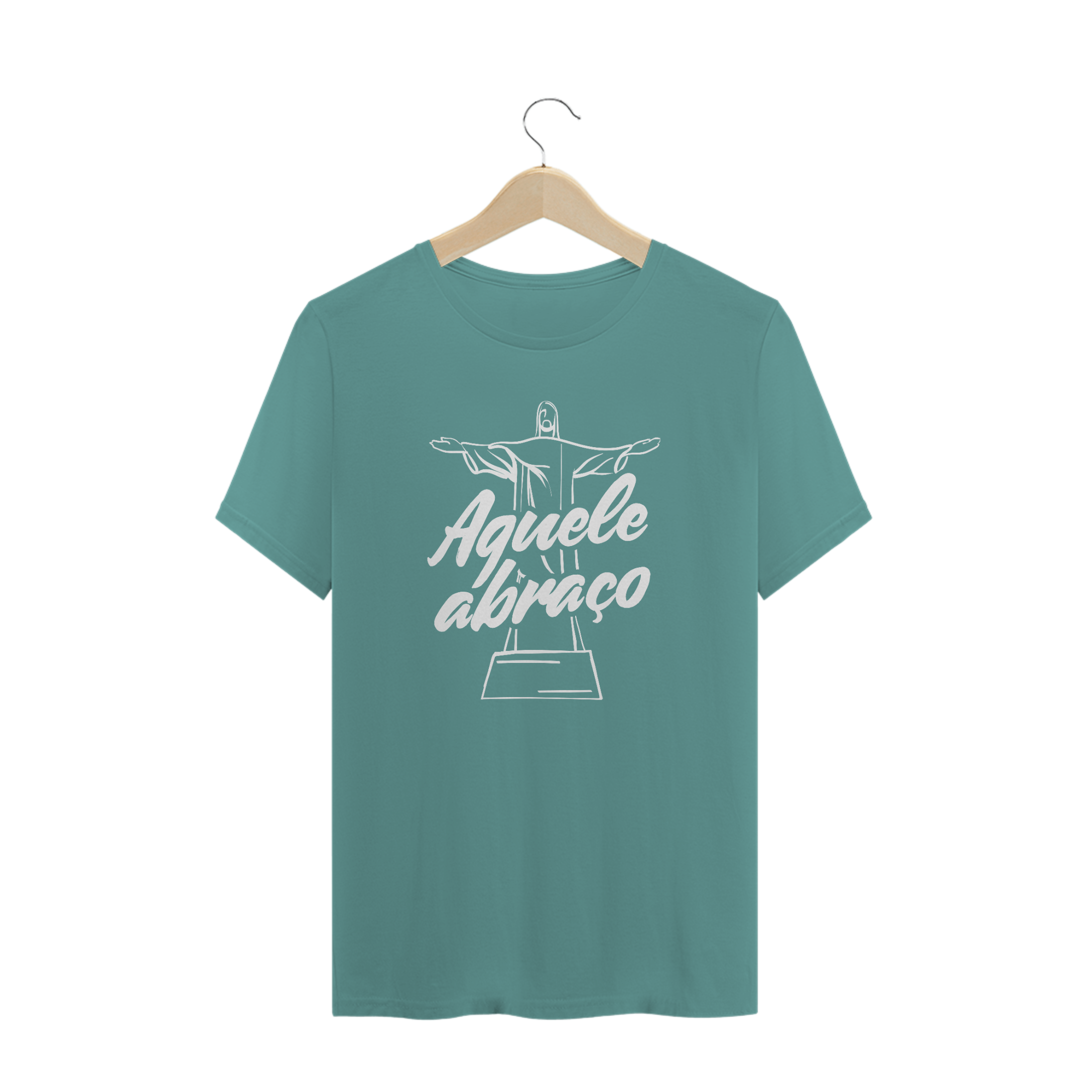 Nome do produto  Abraço Carioca / T-Shirt Prime Masculina Verde ou Cinza estonada