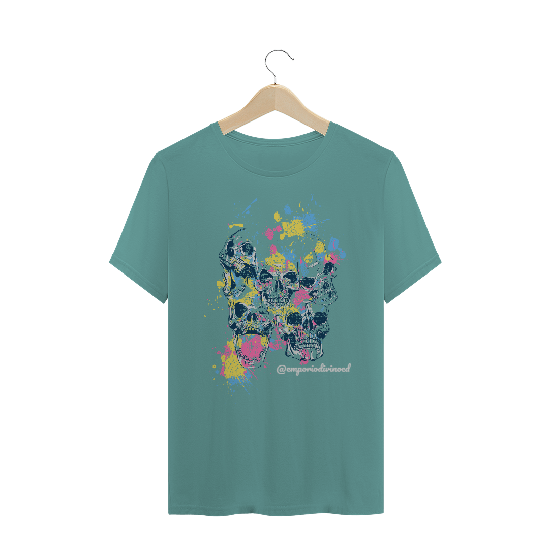 Nome do produto  T-SHIRT ESTONADA 'CAVEIRAS'