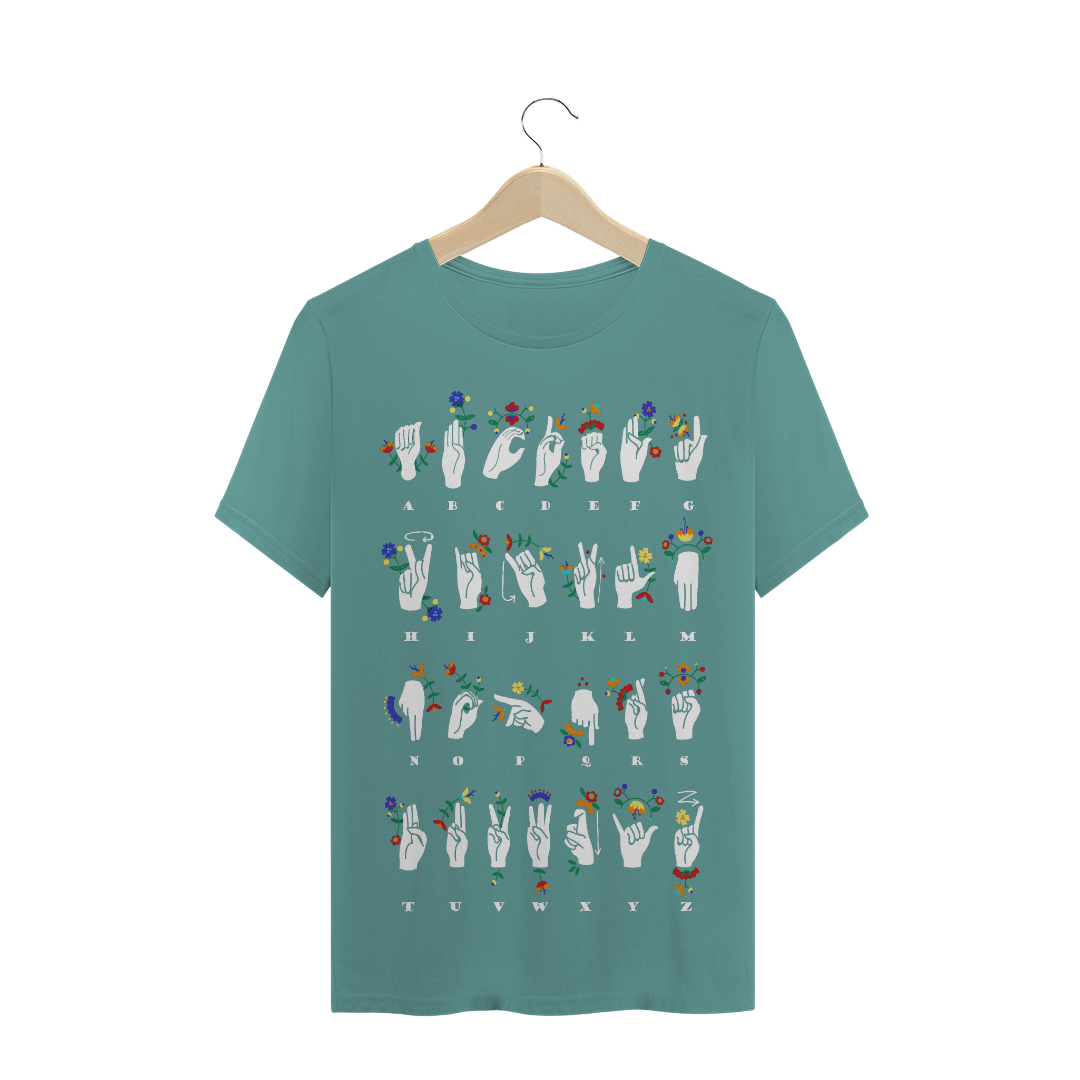 Nome do produto: CAMISA ALFABETO LIBRAS