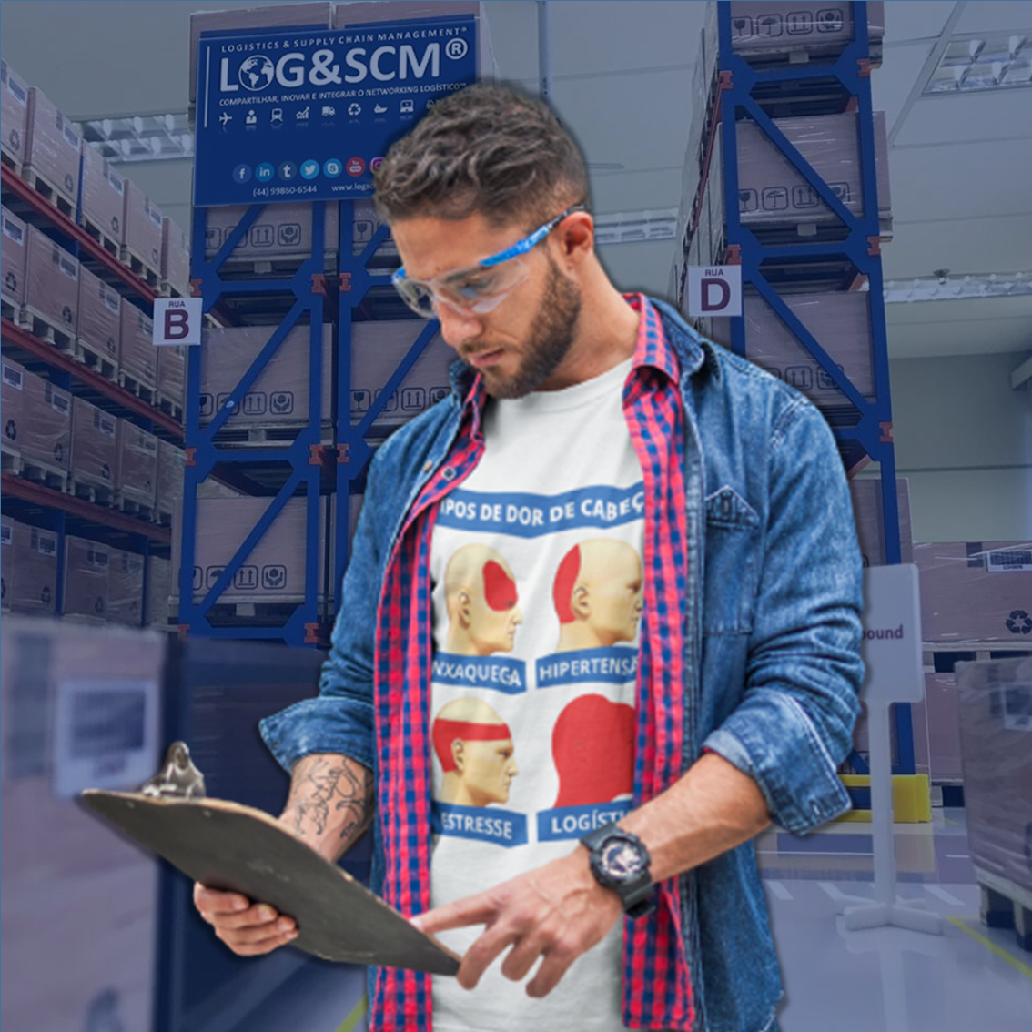 Nome do produto: T Shirt Estonada Dores da Logística LOGSCM Masc