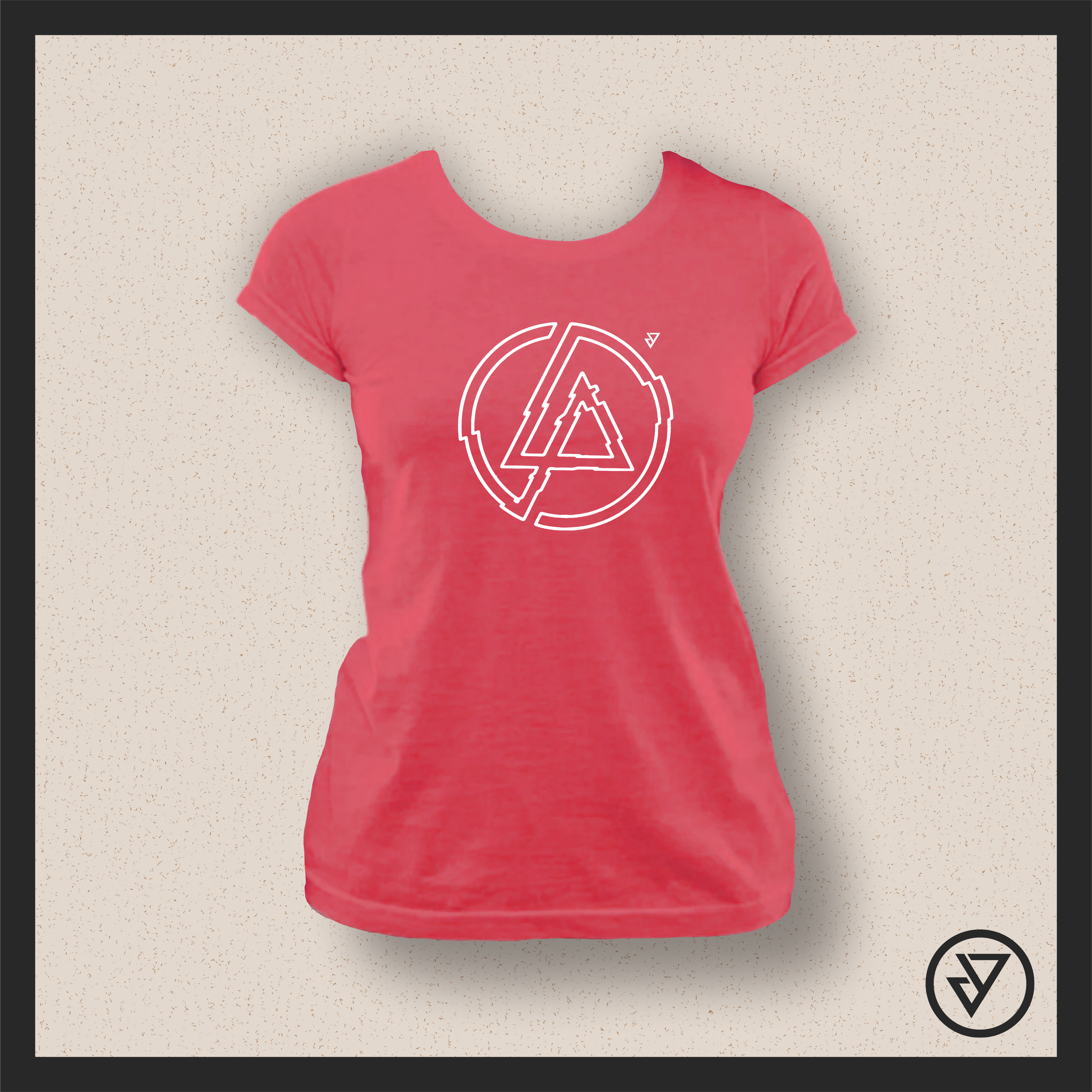 Nome do produto: Camisa Feminina Linkin Park (A Thousand Suns) - Vermelha/Azul Estonada