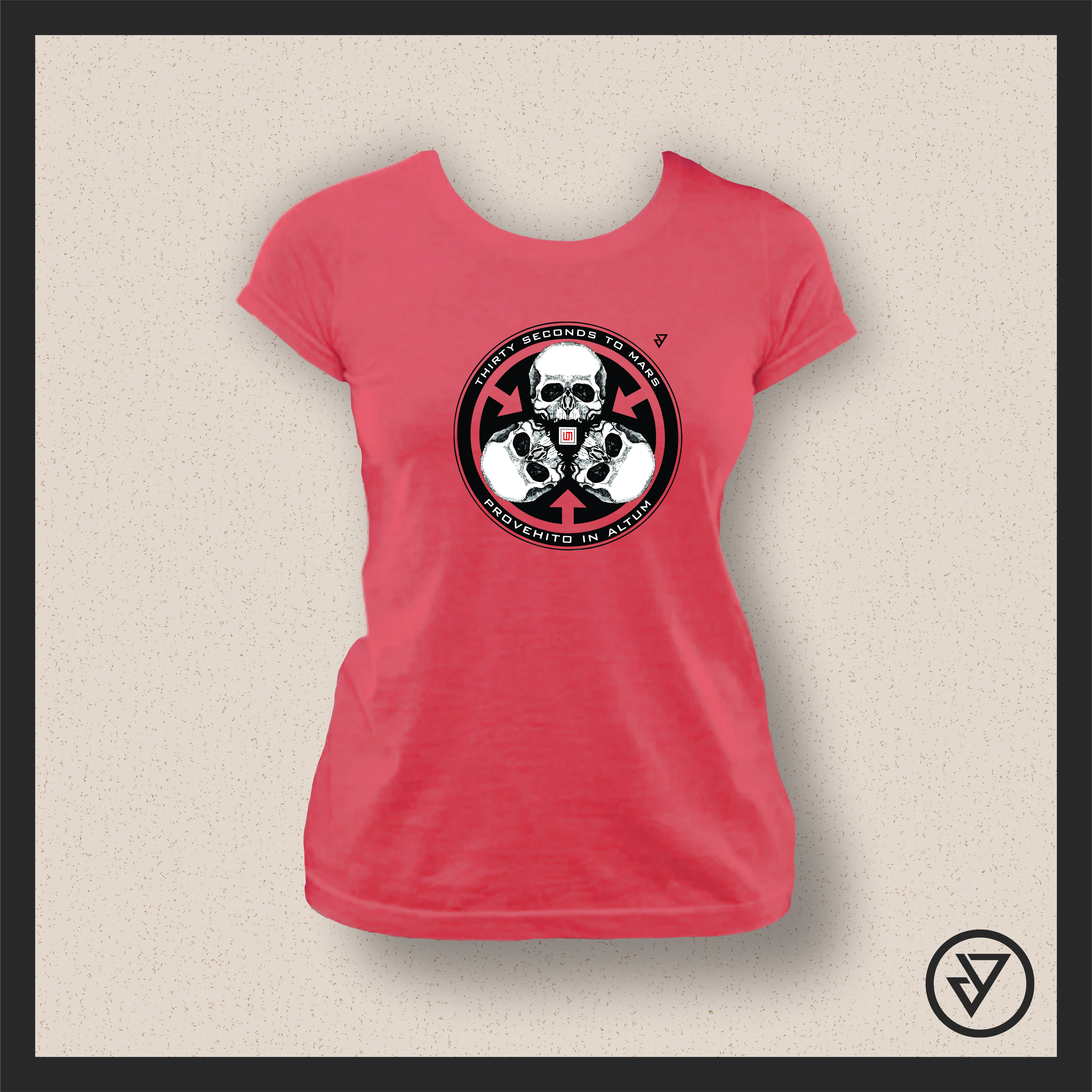 Nome do produto: Camisa Feminina 30 Seconds to Mars (A Beautiful Lie) - Vermelha Estonada