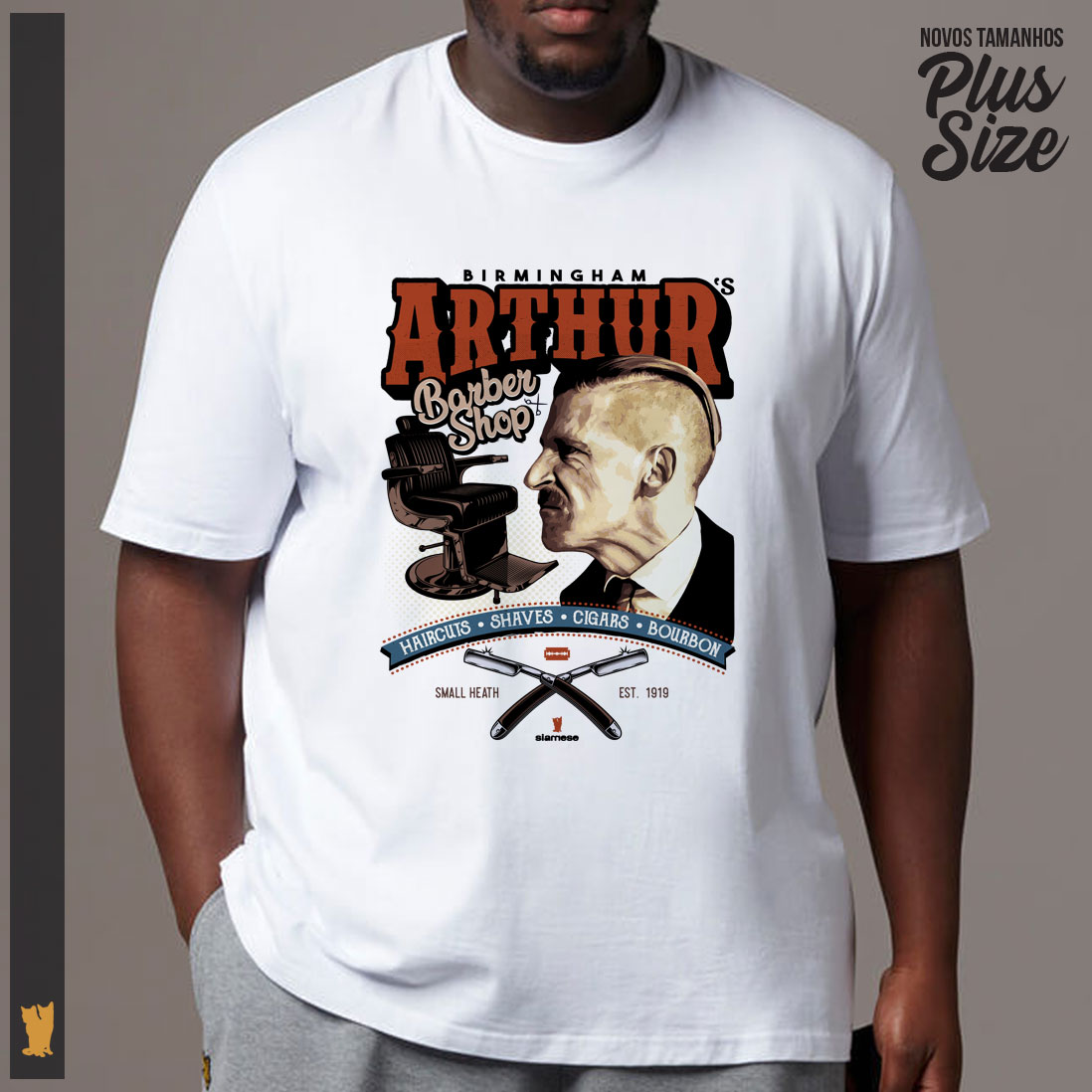 SIAMESE PLUS SIZE PEAKY BLINDERS ARTHUR BARBER SHOP
