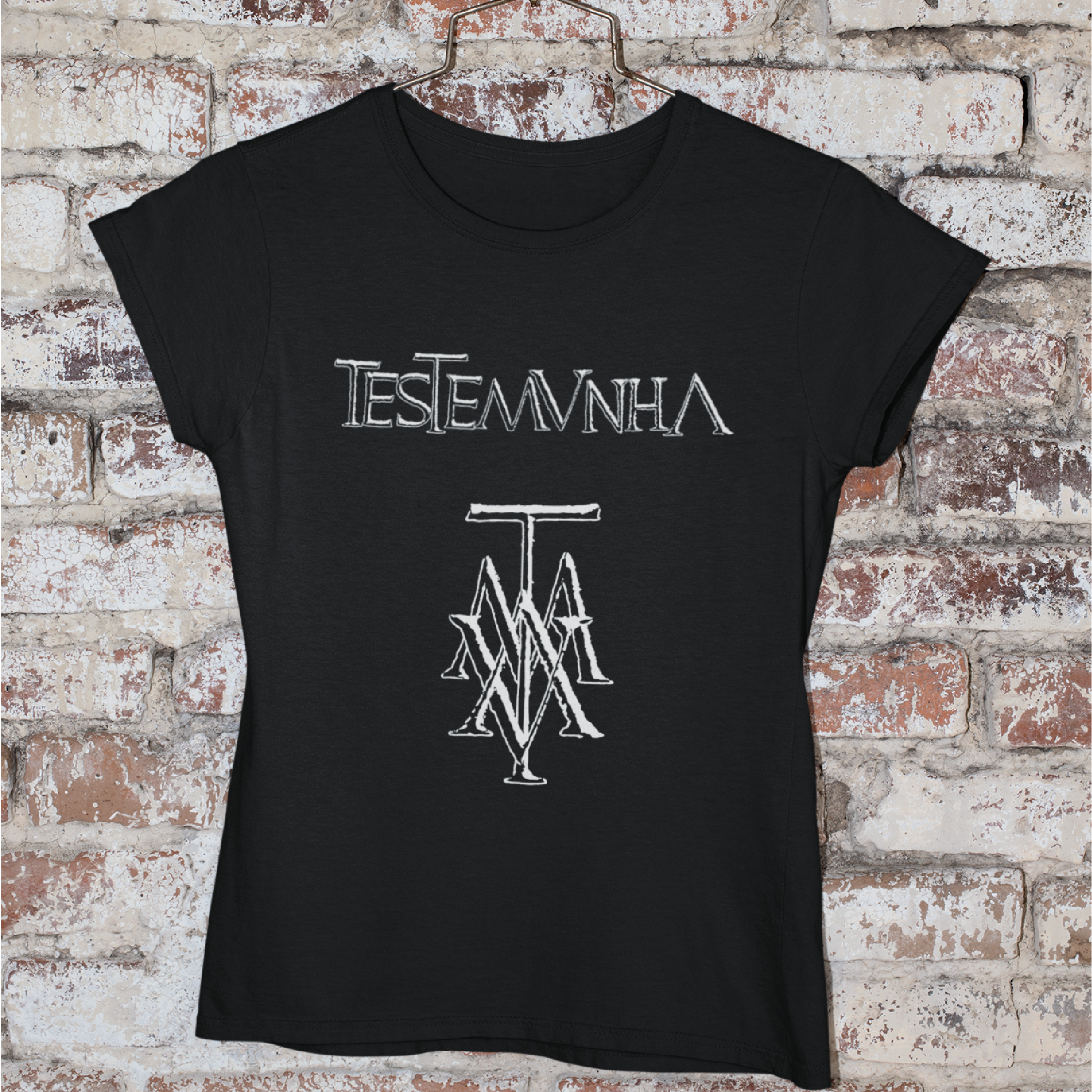 Nome do produto: Baby Look Testemunha Básica escura