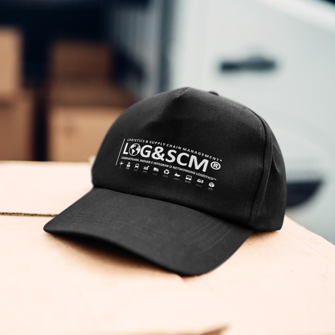 Nome do produto: Boné Brim Preto Unissex LOGSCM