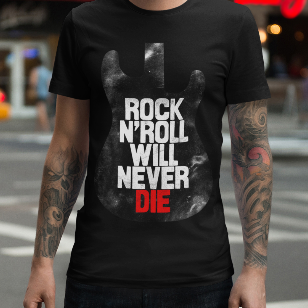 Nome do produto: Camiseta Rock n Roll Will Never Die
