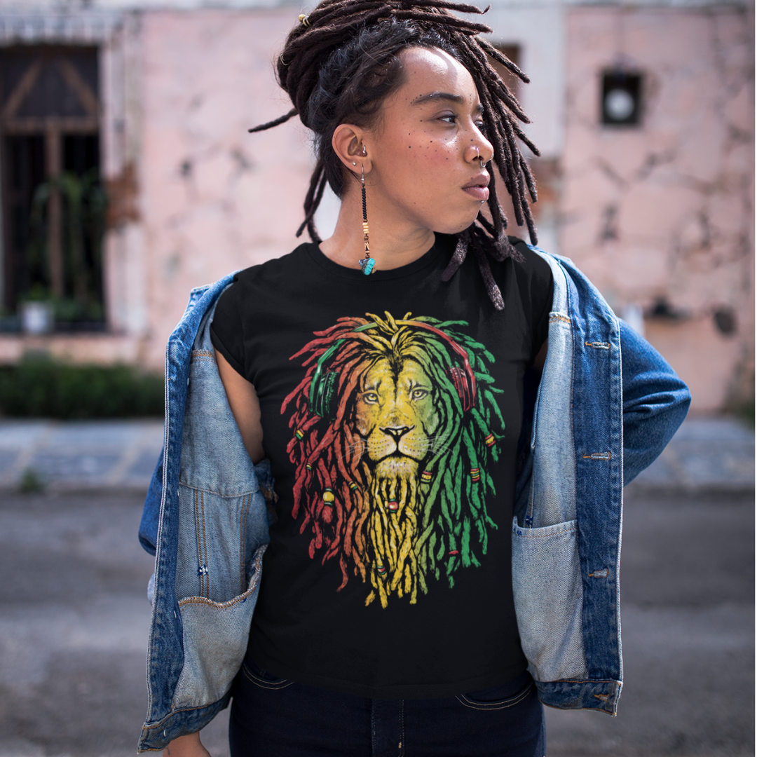 Nome do produto: Baby Look Feminina Leão Jamaica