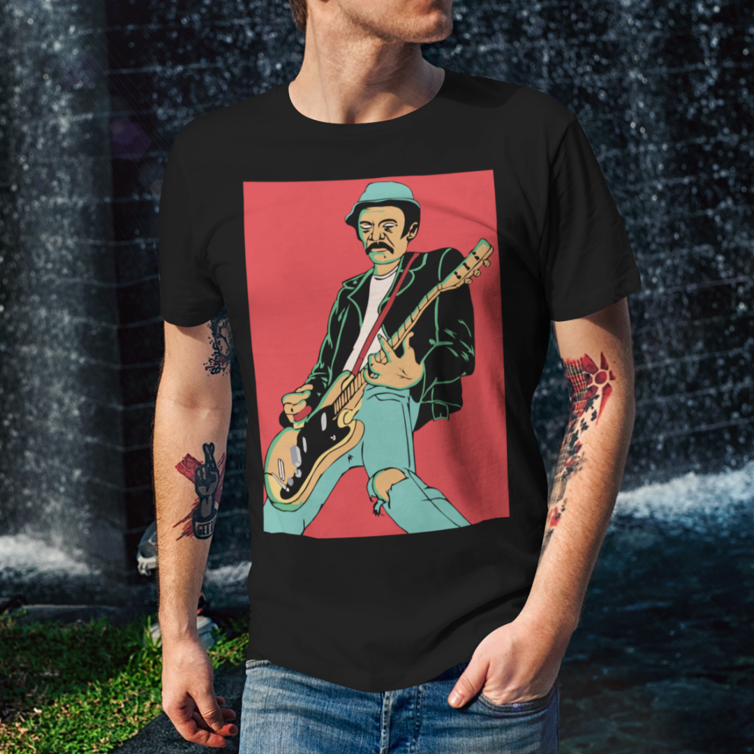 Nome do produto: Camiseta Madruga Guitarrista
