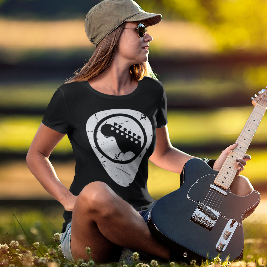 Nome do produto: Baby Look Feminina Guitarrista