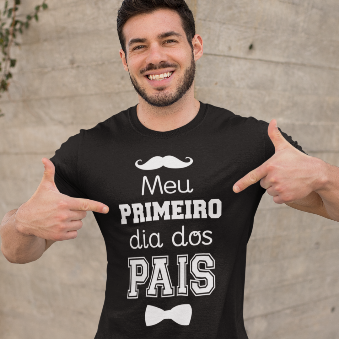 Nome do produto: T-shirt Meu Primeiro Dia Dos Pais