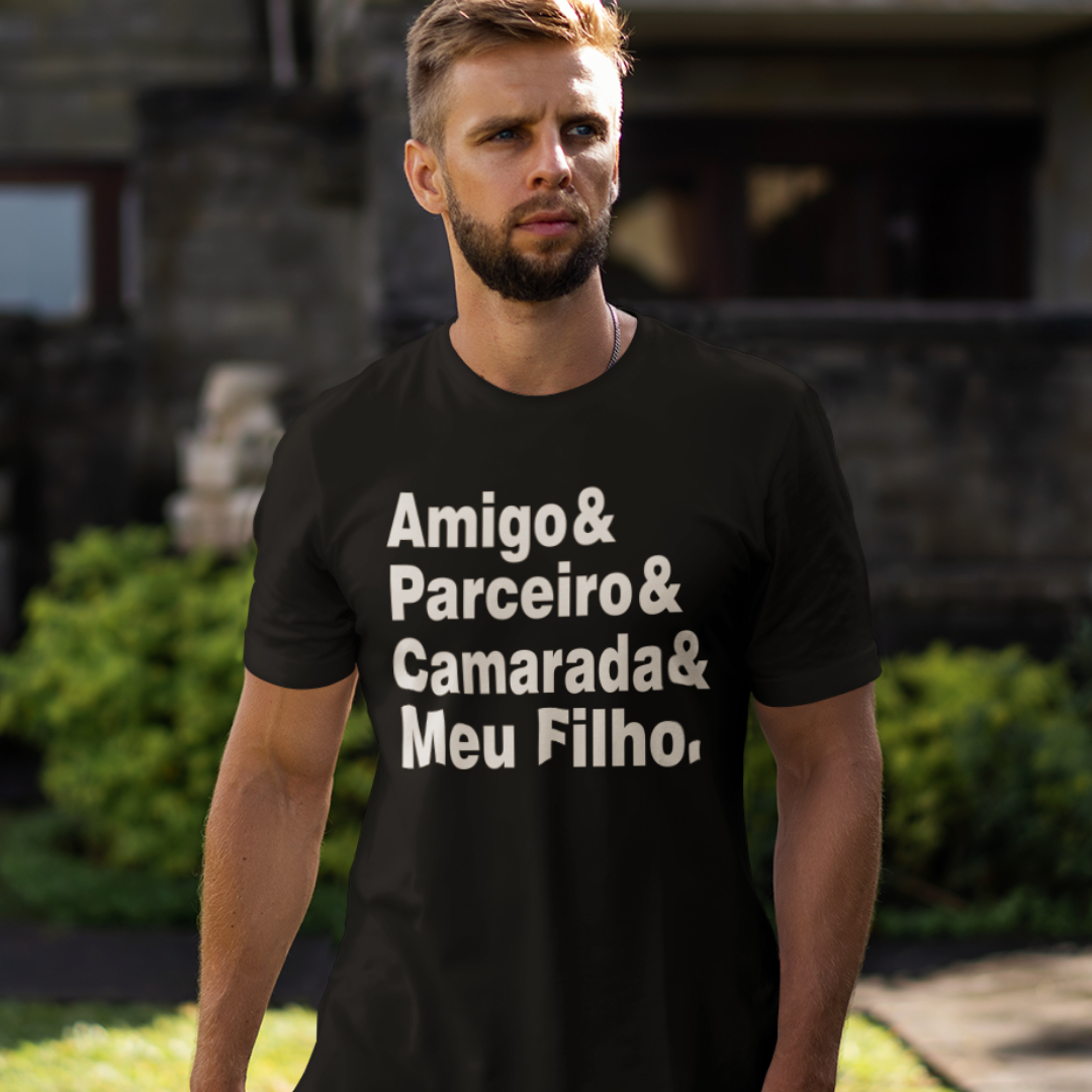 Nome do produto: T-shirt Amigo Parceiro Camarada Meu Pai