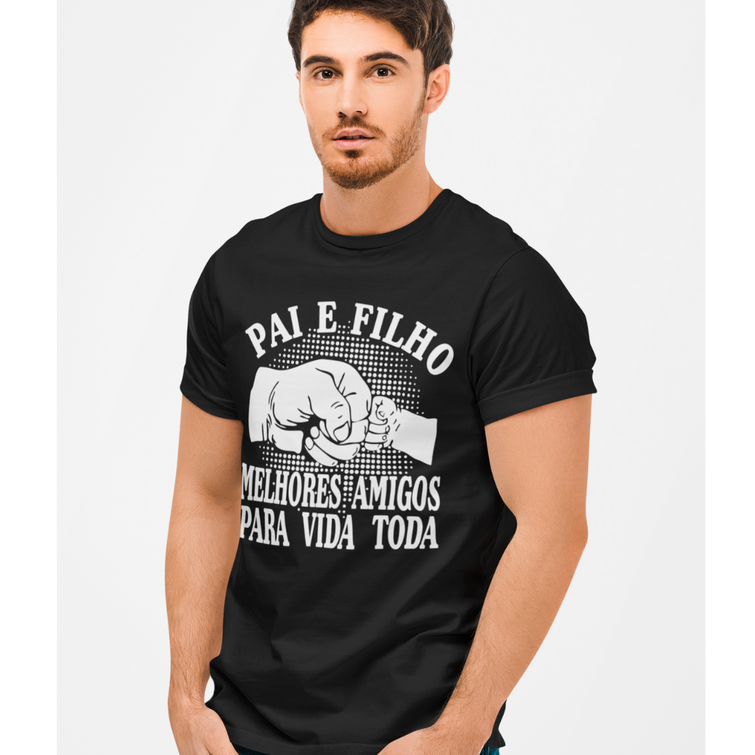 Nome do produto: T-shirt Pai e Filho Melhores Amigos