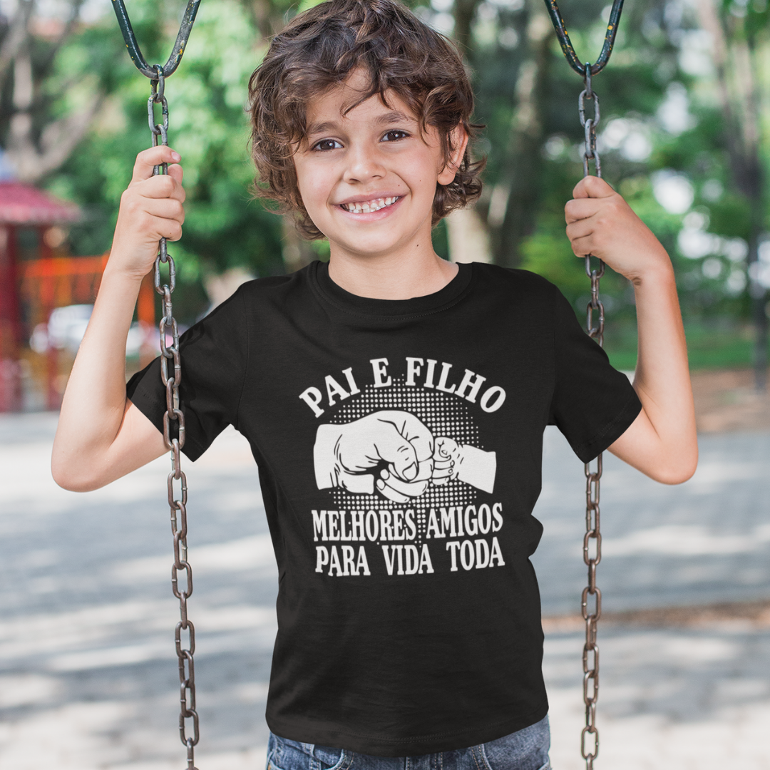 Nome do produto: T-shirt Infantil Pai e Filho Melhores Amigos