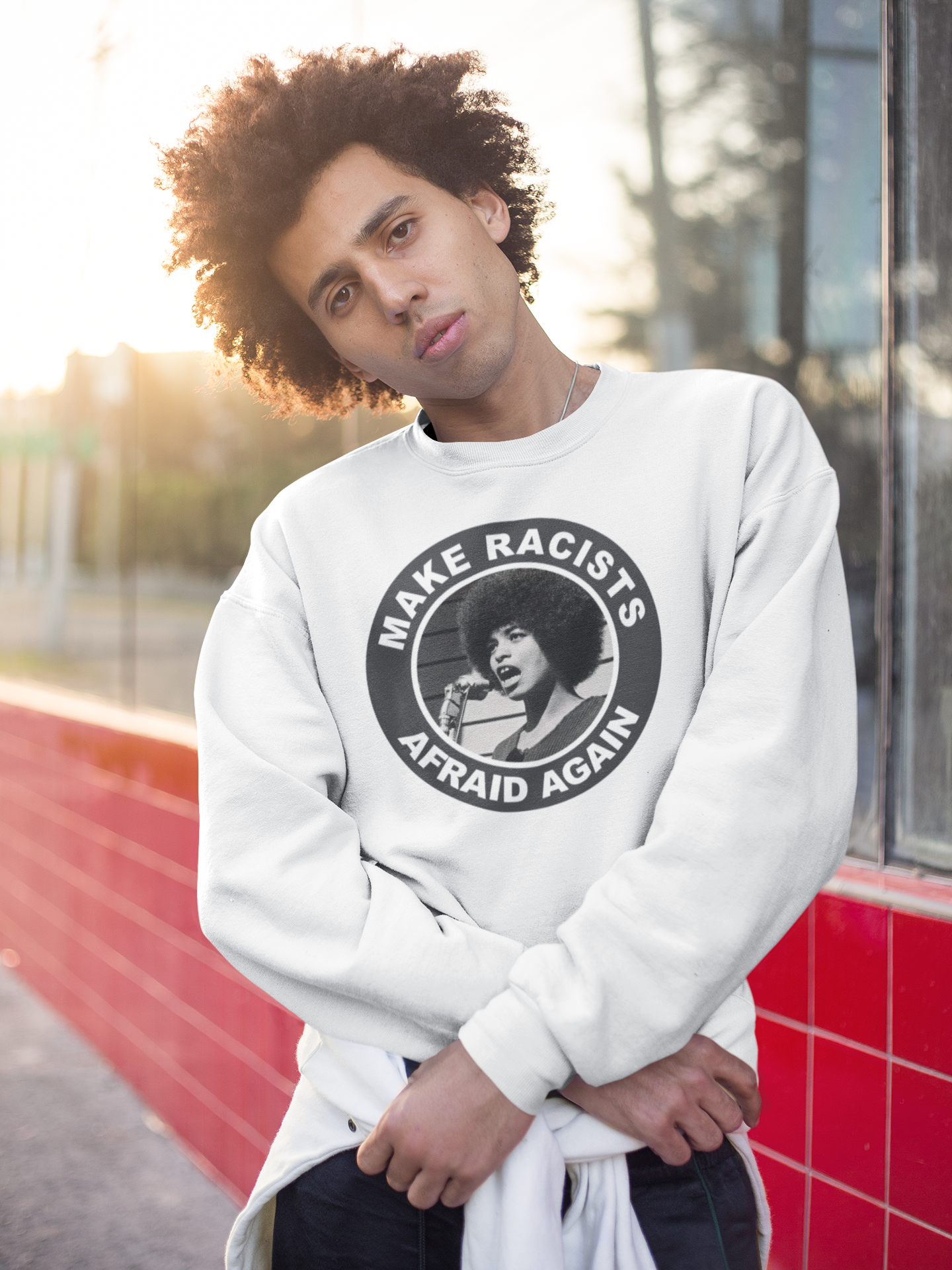 Moletom Racists Afraid - Angela Davis