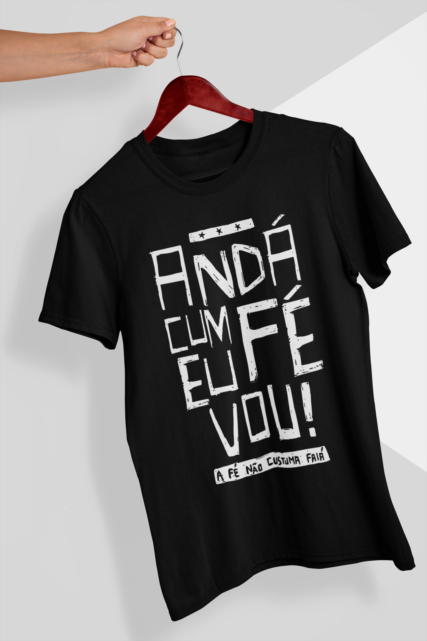 Nome do produto: Camiseta Andá Cum Fé
