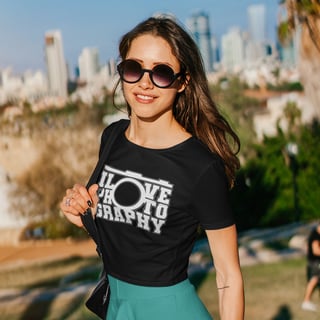 Camiseta Cropped - LOVE PHOTOGRAPHY