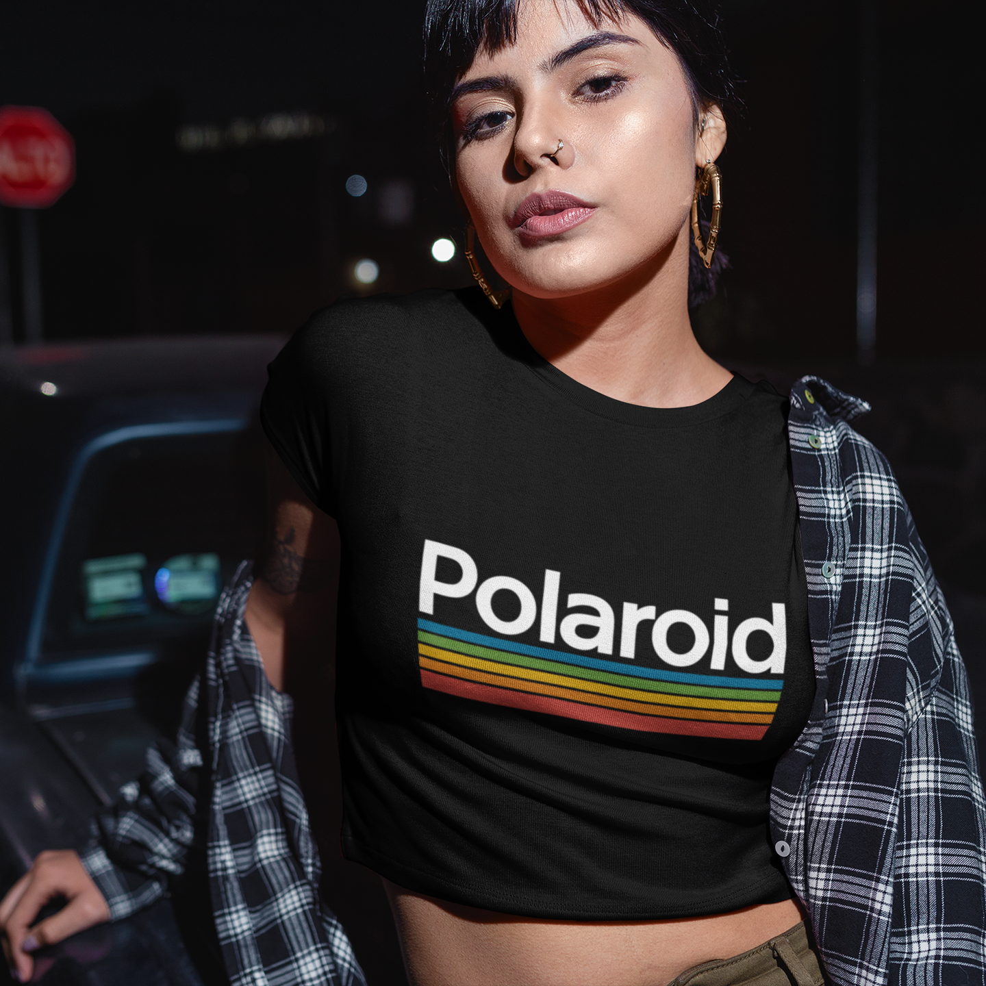 Nome do produto: Camiseta cropped - POLAROID